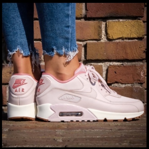 Nike Shoes - 🔴SOLD🔴Nike Air Max 90 Pink and Beige Sneakers Size 7.5